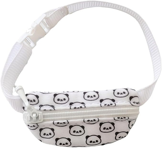 Doll Bag Accessories, Mini Doll Messenger Bag Decoration for 17cm Dolls, Cute Fashion Cartoon Panda Bag Outfit Accessory for 1st/2nd/3rd Gen Monsters Dolls White