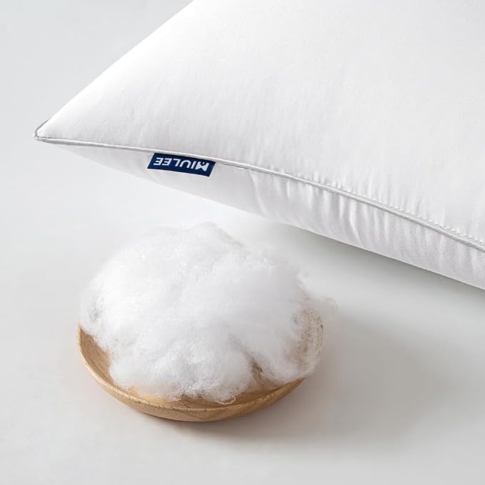 MIULEE 28x28 Euro Pillow Insert -Decorative Throw Pillow with 100% Cotton Cover Square for Sofa Couch