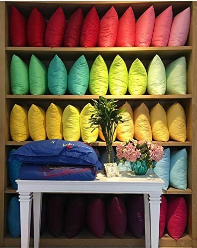 Thmyo 4-Pack 100% Cotton Comfortable Solid Decorative Throw Pillow Case Square Cushion Cover Pillowcase Sublimation Blank Pillow Covers DIY Throw Pillowcase for Couch Sofa Bed(24x24inch/60x60cm,Red)