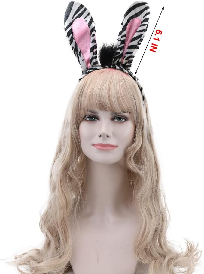 Plush Animal Ears and Horns Headband-Halloween Christmas Festival Theme Party Animal Cosplay Costume Headbands