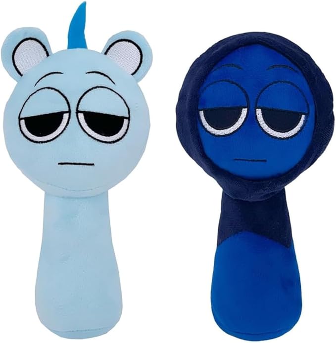 Sprunky Plush Toys Sprunky Wenda and Gray Plushies Sprunky Plushes Soft and Funs Stuffed Toys Dolls for Fans and Friends Birthday for Girls Boys (2PCS-Blue)