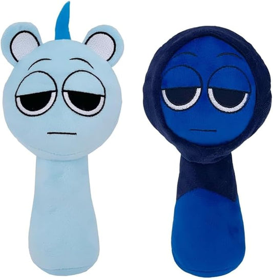 Sprunky Plush Toys Sprunky Wenda and Gray Plushies Sprunky Plushes Soft and Funs Stuffed Toys Dolls for Fans and Friends Birthday for Girls Boys (2PCS-Blue)