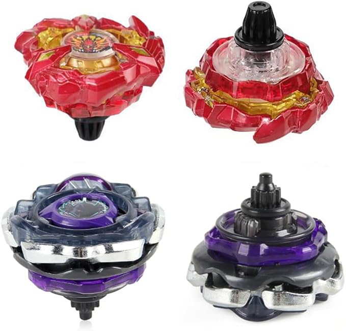 Battling Burst Gyro Blade Toy Set Gift 12 Burst Spinning Tops 2 Two Way Launchers Grip Starter for Boys Children Kids 6 8 10 12+ Battle Game with Portable Box