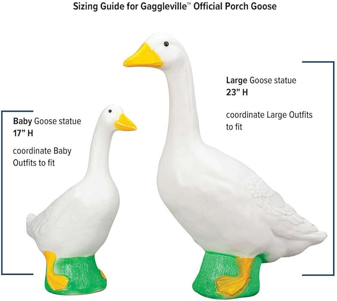 Fox Valley Traders Gaggleville All Seasons Goose Outfit Bundle - Includes 7 Seasonal Outfits, Fits Large 23" H Statue