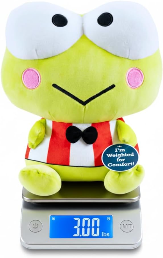 Franco Calm Keroppi Bedding Super Soft Plush Calming 3Lb Weighted Cuddle Pillow Buddy, Comfort Pillow, (Officially Licensed Product)