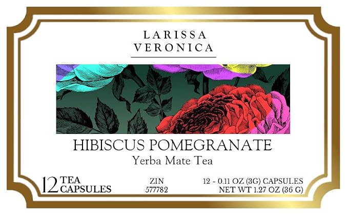 Hibiscus Pomegranate Yerba Mate Tea (Single Serve K-Cup Pods) (12 pods, ZIN: 577782)
