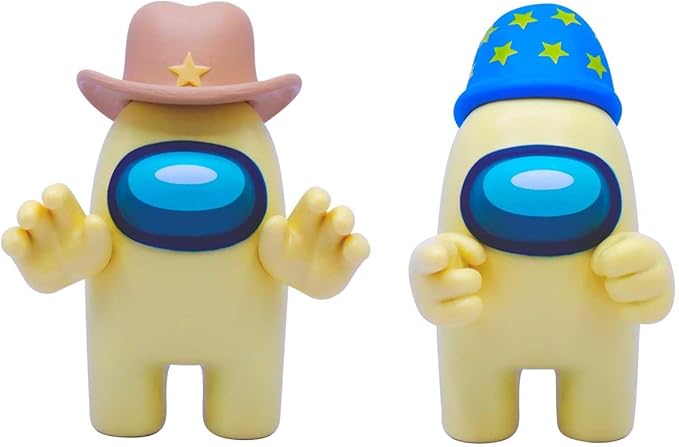 Among Us Collectible Figure – Yellow Crewmate with Cowboy Hat, 7″ Action Figure – Just Toys Series 4