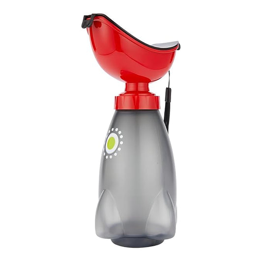 GREATLINK Travel Potty, Portable Leakproof Urinal Emergency Toilet Pee Bottle Cup Jar for Toddlers Kids Baby Boys and Potty Pee Training for Outdoor Car Travel Road Trip Camping Park Beach(1 PC Red)