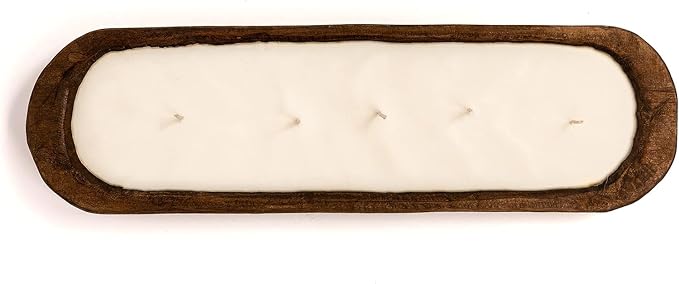 Red Barn Candle Company Wood Dough Bowl Candles | 100% Natural Soy Wax & Essential Oil Infused | Odor Eliminating + Pet Safe | Scented Candle Gifts for Men & Women (5-Wick, Pumpkin Spice)