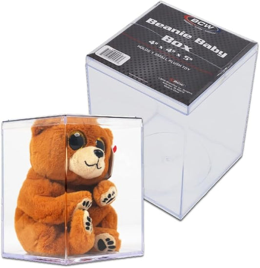 BCW Beanie Baby Display Case - 4x4x5 in. Stackable Clear Acrylic Box