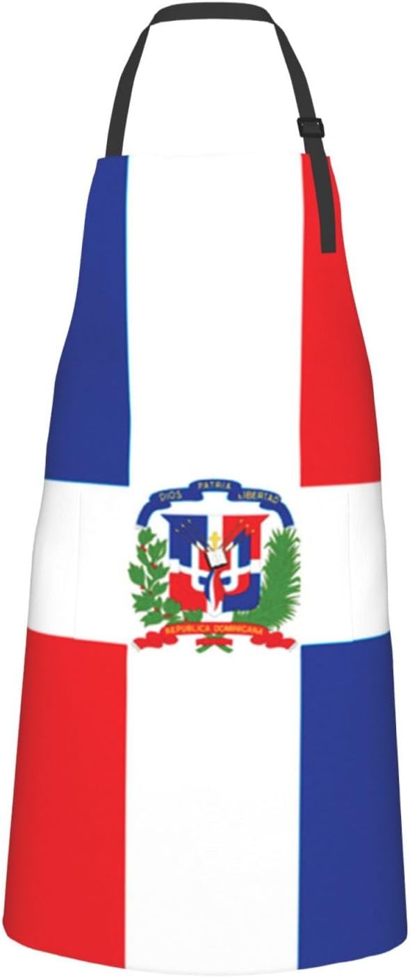 Cute Flag Kitchen Cooking Aprons for Women Men Adjustable Patriotic Flag Apron with 2 Pockets for Home Kitchen Garden