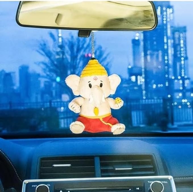 MODI TOYS Baby Ganesh (7 inch) Mantra Singing Plush Toy | Ideal for Newborns, Infants, Toddlers, Grandparents | Best for Diwali, Baby Shower, Birthday, Housewarming