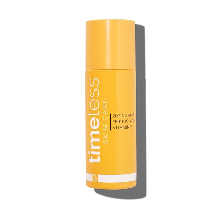 Timeless Skin Care Vitamin C Serum with Vitamin E & Ferulic Acid - Brightening Serum - for Oily & Dry Skin - Fragrance-Free - 4 oz