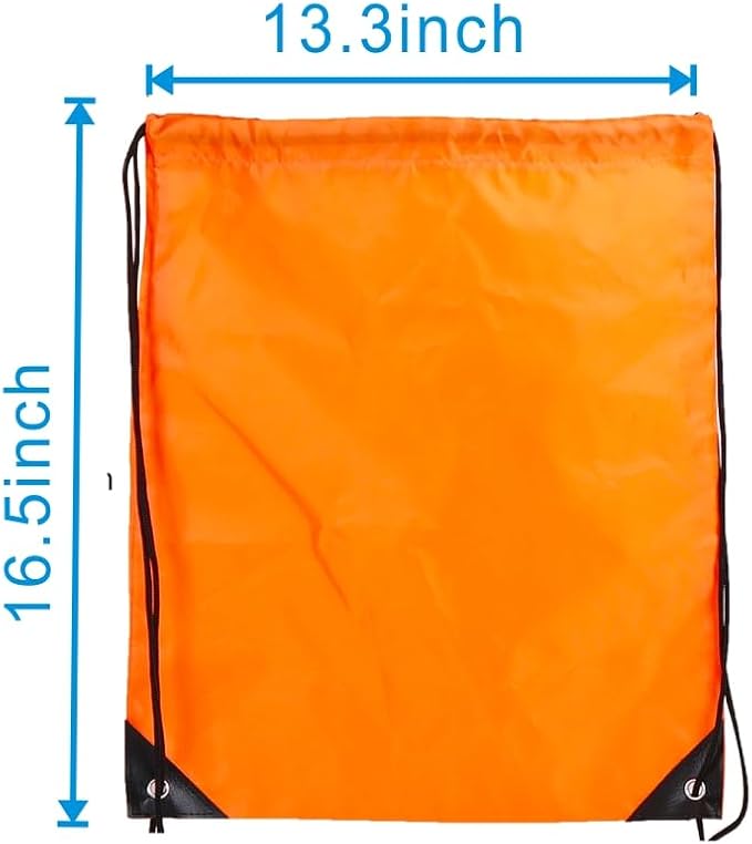 Drawstring Backpack Bulk 40Pcs Draw String Backpack Bags DIY Gym Sports Traveling Yoga Cinch Bag Sackpack Drawstring (orange)