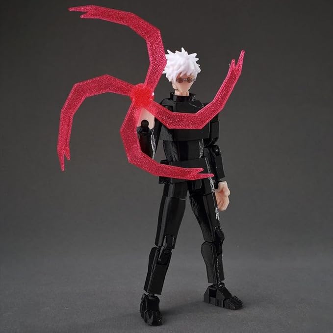 JJK Figure Gojos Action Figure Fushiguro Toji 3D Printed Figurine, Movable Joints Interchangeable Prats, Mini Anime JJK Statue Collectible