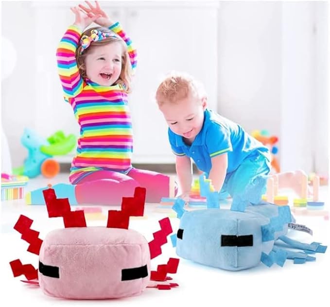 Axolot Plush Stuffed Toy Soft Pillow, Suitable for Video Game Enthusiasts, Children's Birthday Parties, Christmas Holiday Preferred Gift (Green)