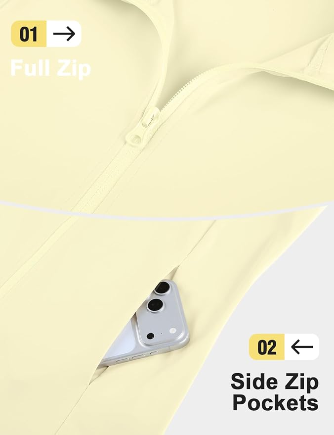 Women's Golf Vest with Pleated Tennis Skirt Hem Lightweight Full Zip Sleeveless Athletic Shirts with Pockets