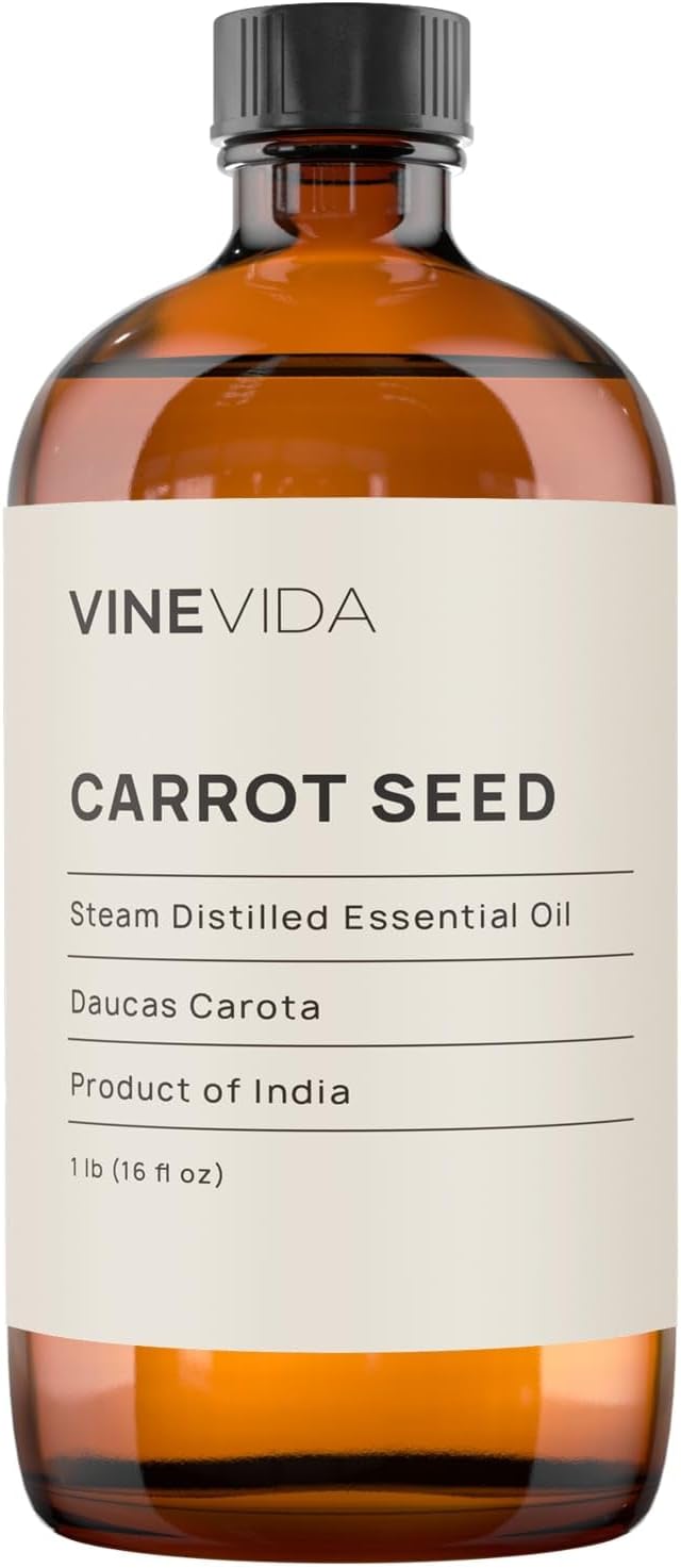 VINEVIDA Carrot Seed Essential Oil 16 oz - Undiluted for Candlemaking and Soap Making - DIY Candle Scents