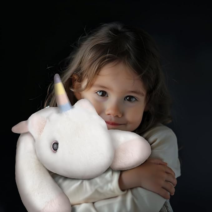 NiuniuDaddy 20" | 3.3 Pound Unicorn Weighted Stuffed Animals Plush Toy, Large Giant Pillowfort Body Pillow Animal with Kids Adults, Small Heavy Fluffy Fur Weighted Plushie for Gift Birthday Christmas