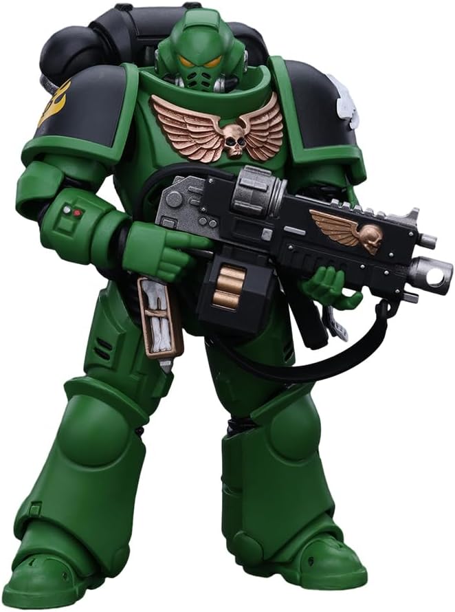 JOYTOY Action Figure 1/18 Warhammer 40,000 Salamanders Intercessors Brother Haecule Collection Model Birthday Gifts 4.8 Inches