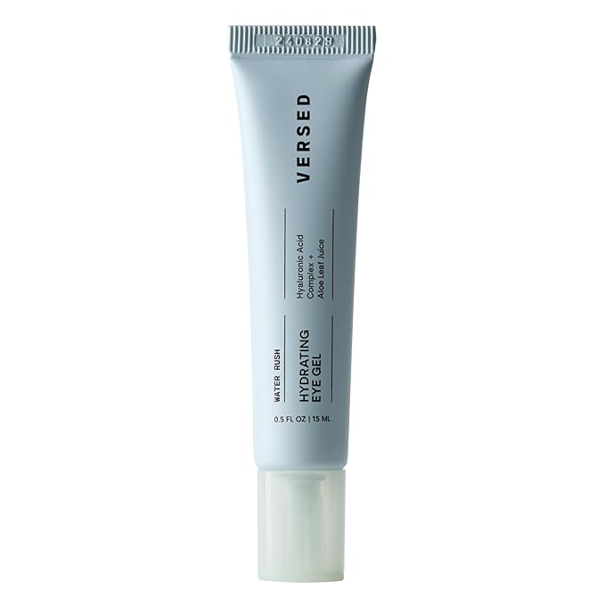 Versed Water Rush Hydrating Eye Gel - Under Eye Cream for Puffiness and Bags Under Eyes - Hyaluronic Acid Under Eye Brightener - Clinically Tested Gel-Cream Formula
