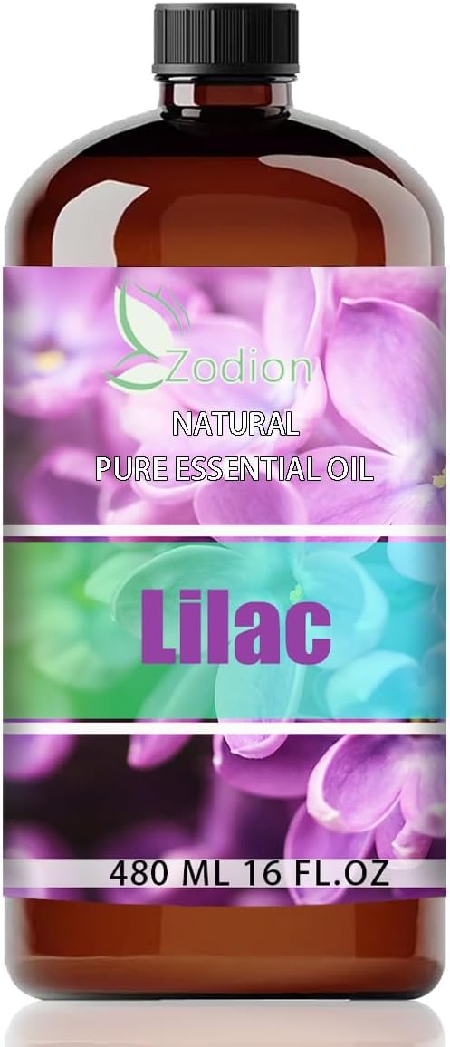 Lilac Essential Oil - Lilac Oil for Diffuser, 16 Fl Oz(480ml) | Candle Making, Soap Making, aroma, Strong Scent, Pure, Natural, Home Fragrance, Massage, Large Bottle