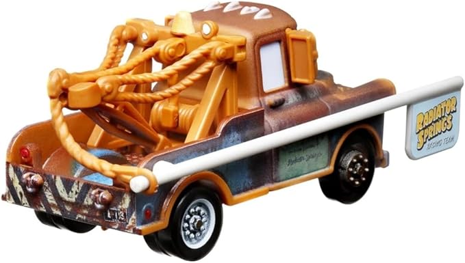 Mattel Mater with flag, Hook Cars 1:55, Die-cast car, metal, HTX86