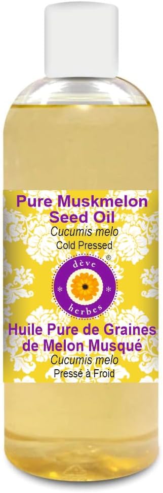 dève herbes Pure Muskmelon Seed Oil (Cucumis melo) Cold Pressed 200ml (6.76 oz)