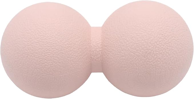 Small Hard Peanut Massage Ball, Double Ball Peanut Roller Mobility Massager Tool for Deep Tissue Massage Physical Therapy Myofascial Release Trigger Point Muscle Relax Pain Relief Acupressure (Pink)