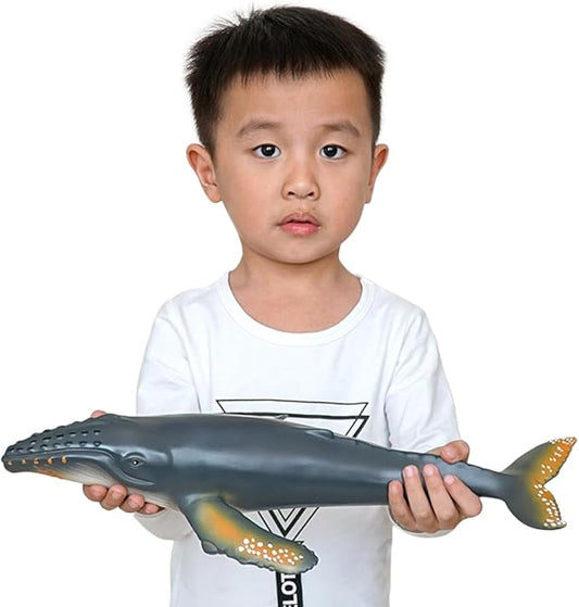SmilerSmile Simulated Ocean Big Animal, One pc 15Inch Soft Filled Rubber Sea Educational Toys (Humpback)