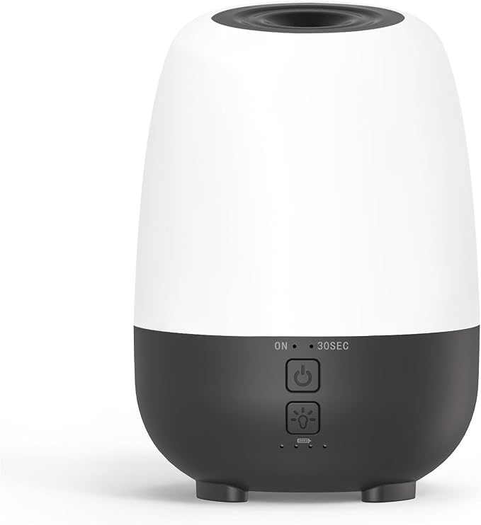 SEEDSEEL 150ML Rechargeable Battery Powered Essential Oil Diffuser, Cordless Portable Aromatherapy Diffuser,7-Hour Run time, 7-Color LED Lights