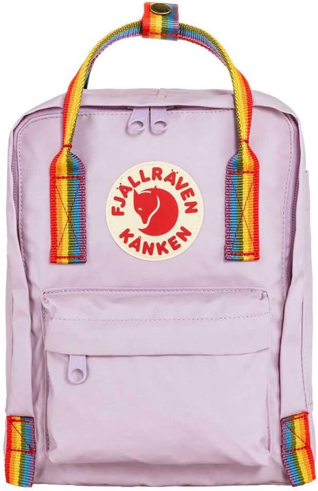 Fjallraven F23621457-907 Kånken Rainbow Mini Pastel Lavender-Rainbow