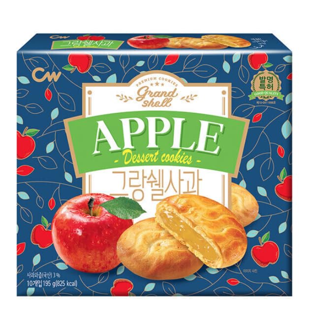 Gong Jooo MaMa CW(Chung Woo) Korean Chewy Filled Rice Cake Cookie Variety Gift Box (GRANDSHELL APPLE 10)