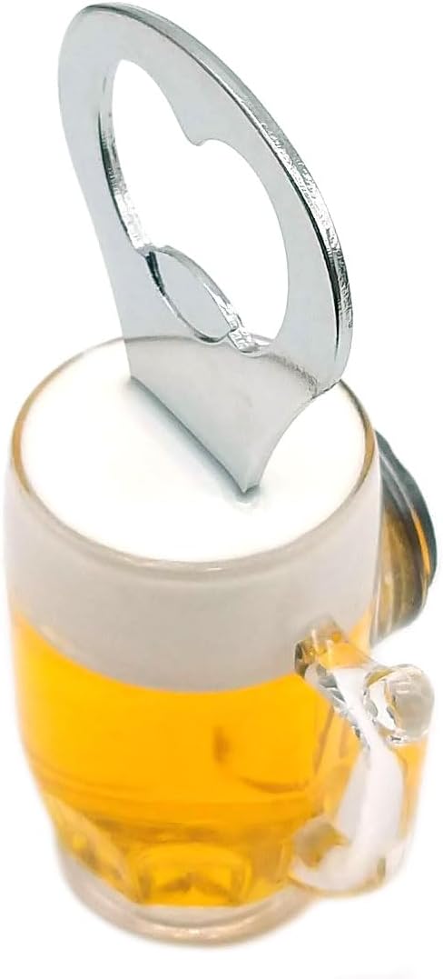 Creative Acrylic Beer Bottle Opener Beer Mug Shape Bottle Opener Kitchen Accessories Fridge Magnets (D)