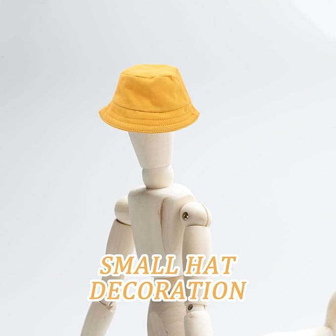 Toyvian Doll Bucket Hat Decorative Miniature Hats Mini Doll Craft Tiny s Replaceable s Decors Tiny for s Miniature for Party for s