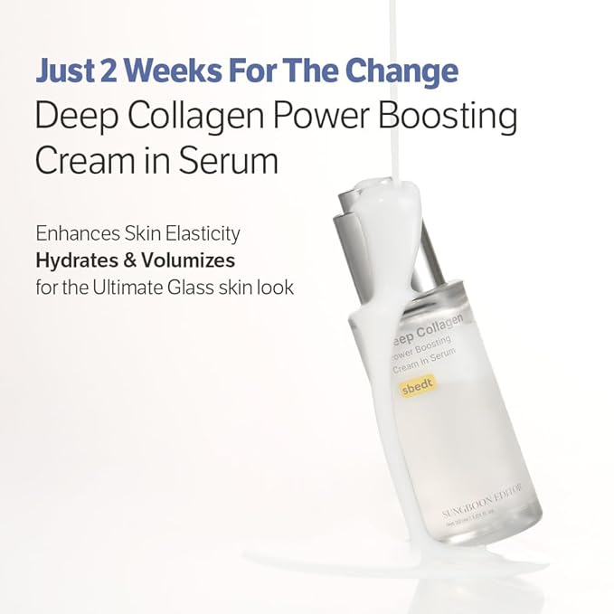SUNGBOON EDITOR Deep Collagen Serum | Volufiline + Collagen + Niacinamide | Hydrating & Smoothing Care | Korean Skincare, 1.01 fl oz | Gifts for Women