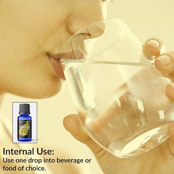 Activate Lemon Essential Oil 100% Pure, Premium Grade, Undiluted, Natural, Aromatherapy & Diffuser Use 10ml
