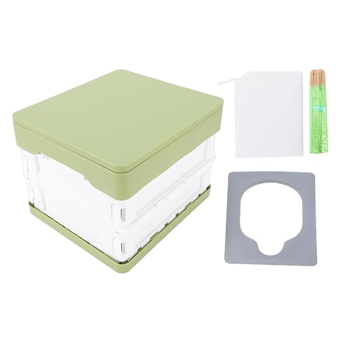 Drfeify Kids Portable Toilet, Foldable Collapsible Potty with PU Cushion, Supports Up to 220 Lbs, Ideal for Travel and Camping