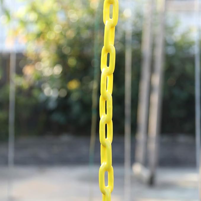 18" Trapeze Swing Bar Rings 48" Heavy Duty Plastic Coated Chains Swing Set Accessories Playground Swing Seat…