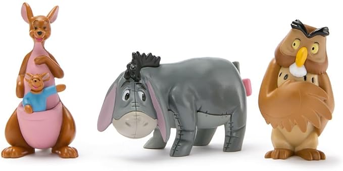 Disney Store Official Winnie the Pooh Figure Set – 7 Fully Sculpted Disney Figures Including Pooh Bear, Piglet, Tigger, Eeyore & More in Double-Tiered Box with Scenic Backgrounds