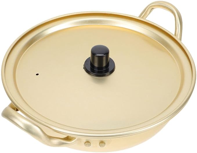 Korean Ramen Noodles Pot Instant Noodles Cooker Fast Heating Double Handle Pot Lid Soup Pasta More