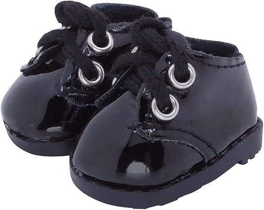 Etistta 17cm Doll Shoes for 17cm Doll Boots, 6.7 inch Doll Shoes Accessories (Black)