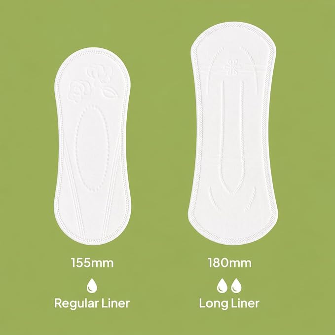 X9 Cotton Cover Panty Liners for Women, Long, 60 Count | Fragrance-Free, Light Absorbency, Soft Cover