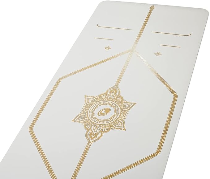Liforme Travel Yoga mat – Patented Alignment System, Warrior-Like Grip, Non-Slip, Eco-Friendly, Ultra-Lightweight and Sweat Resistant, Made with Natural Rubber