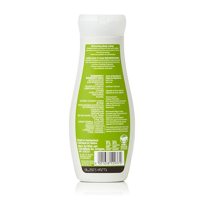 Weleda Refreshing Citrus Body Lotion, 6.8 Fluid Ounce, Plant Rich Moisturizer with Aloe Vera and Coconut Oil (Pack of 2)