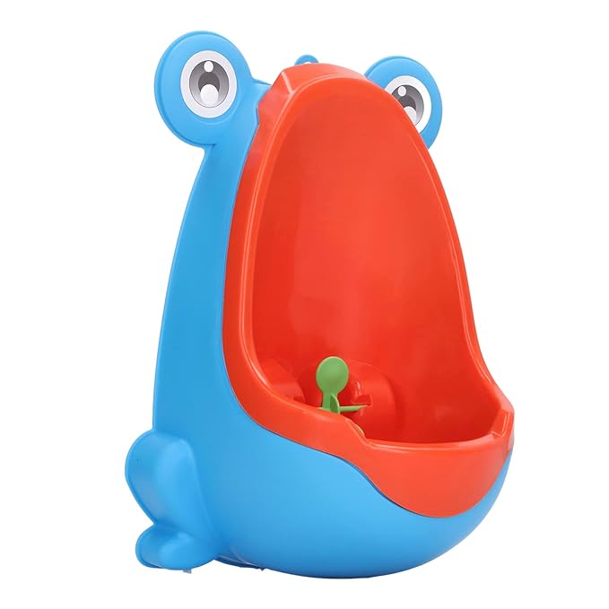 JTLB Frog Potty Training Urinal, Cute Frog Shape Cute Toddler Urinal Potty Training Urinal for Boys with Funny Aiming Target (Blue)