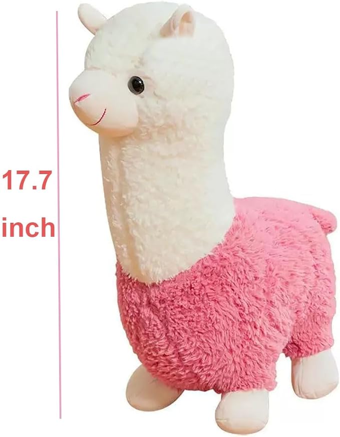 Llama Stuffed Animal Cute Alpaca Plush Toy 17.7 inch for Girls Boys (Alpaca 45cm fense)