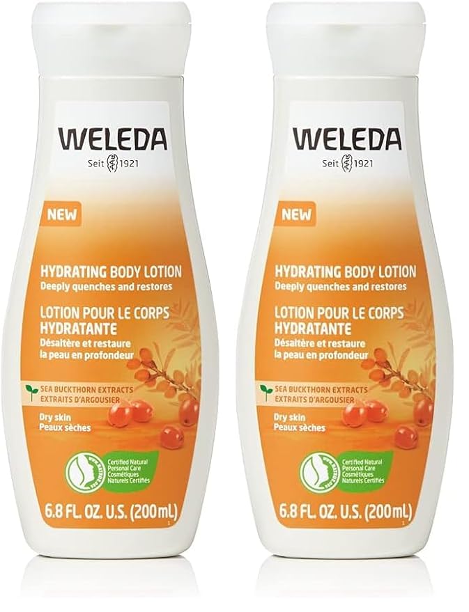 Weleda Hydrating Sea Buckthorn Body Lotion, 6.8 Fluid Ounces (Pack Of 2)