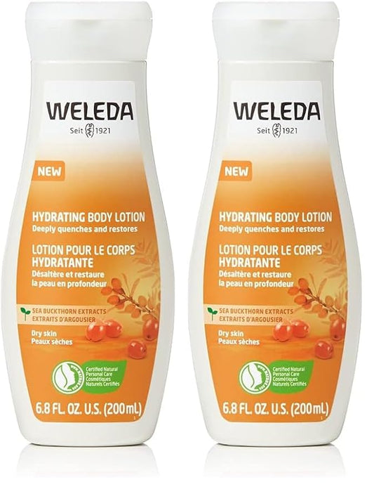 Weleda Hydrating Sea Buckthorn Body Lotion, 6.8 Fluid Ounces (Pack Of 2)
