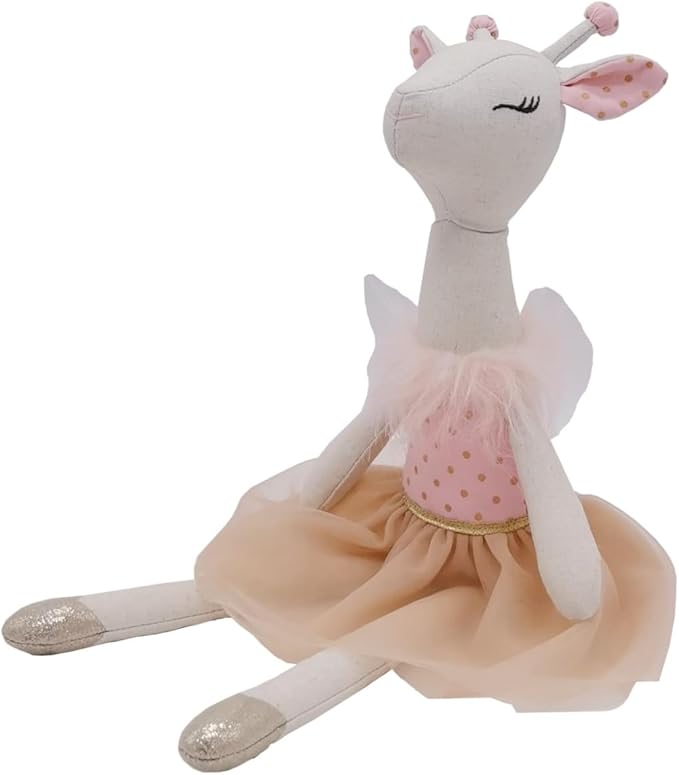 Giraffe Stuffed Animals for Girls,15.7" Pink Deer Plushies with Lace Skirt,Cute Stuffed Animal for Girls